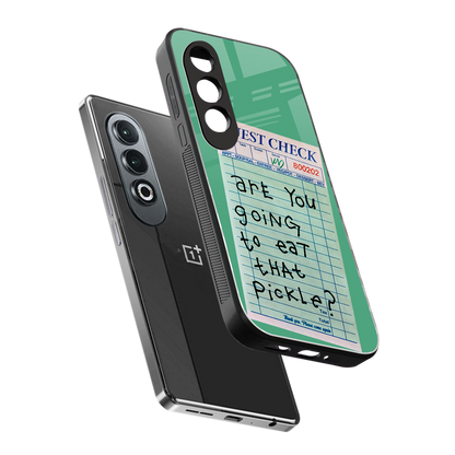 eat that pickle back phone cover | glass case for oneplus nord ce 4