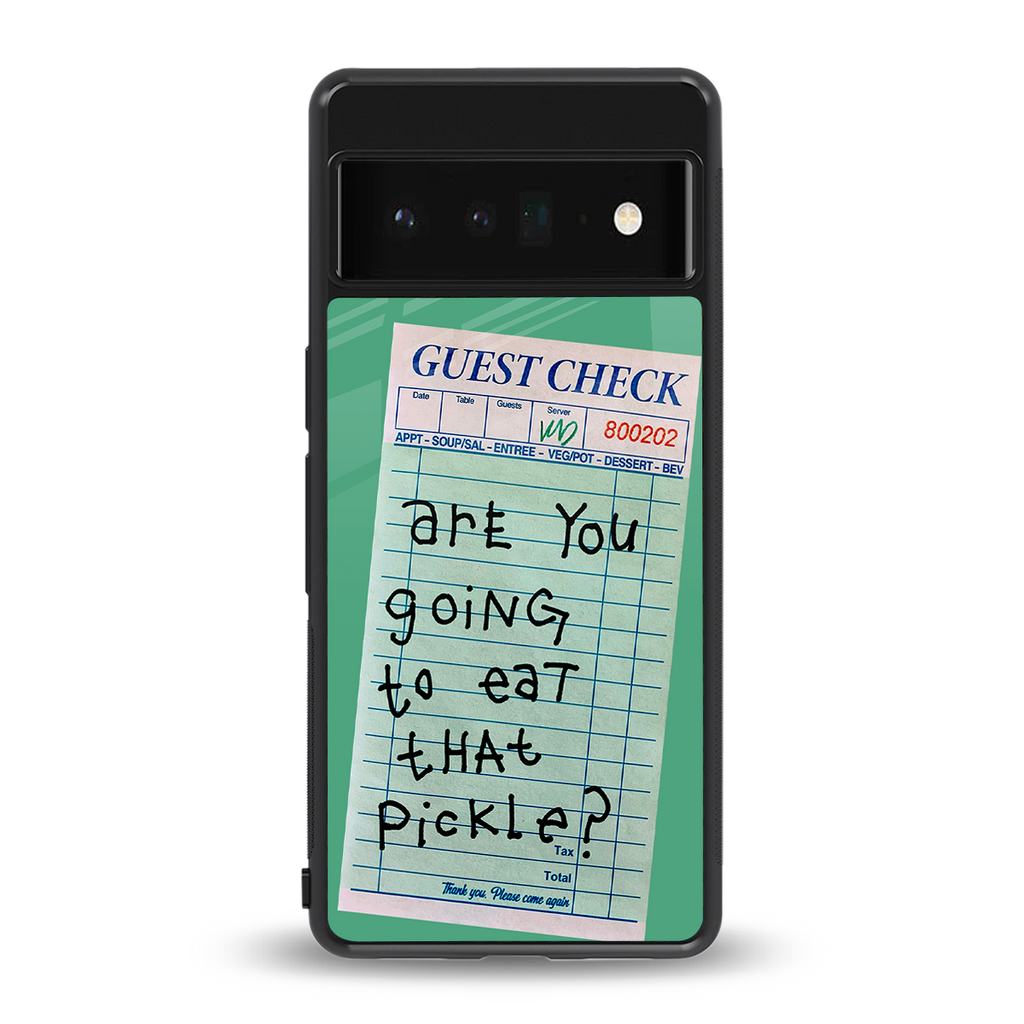 eat that pickle back phone cover | glass case for google pixel 6 pro