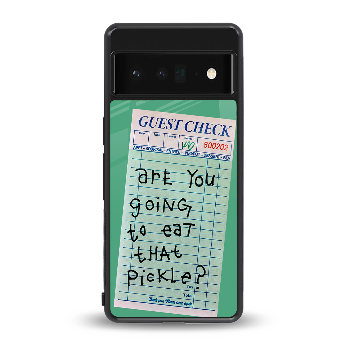 eat that pickle back phone cover | glass case for google pixel 6 pro