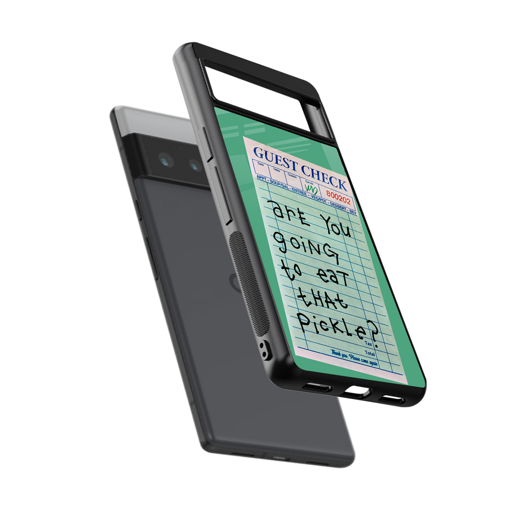 eat that pickle back phone cover | glass case for google pixel 6 pro
