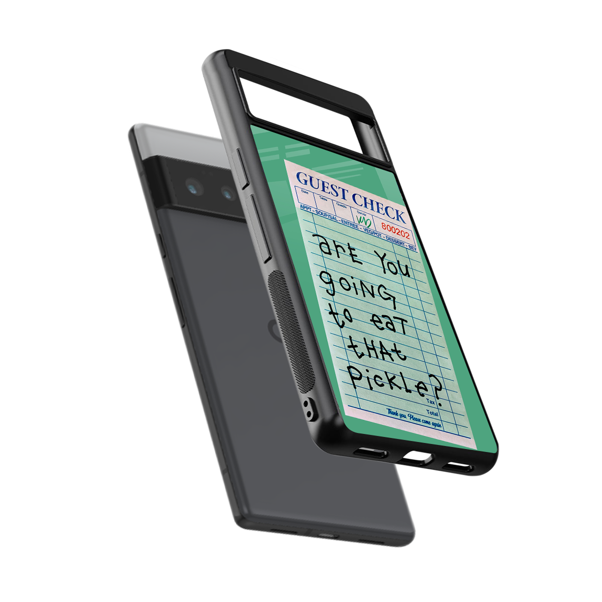 eat that pickle back phone cover | glass case for google pixel 6 pro