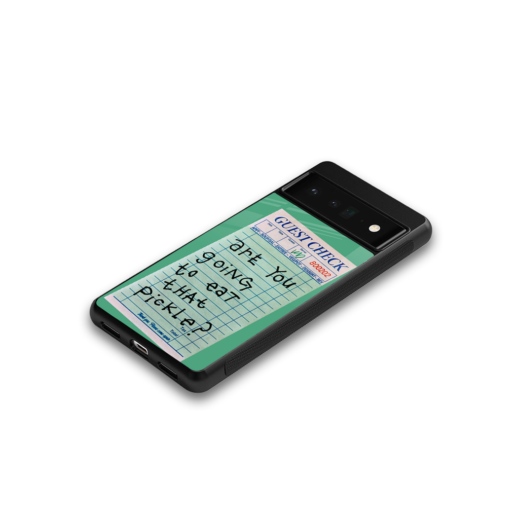 eat that pickle back phone cover | glass case for google pixel 6 pro