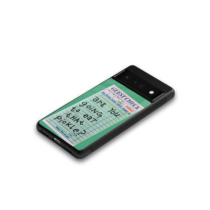 eat that pickle back phone cover | glass case for google pixel 6 pro