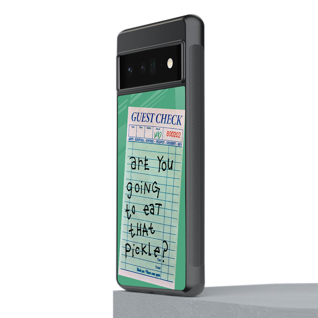 eat that pickle back phone cover | glass case for google pixel 6 pro