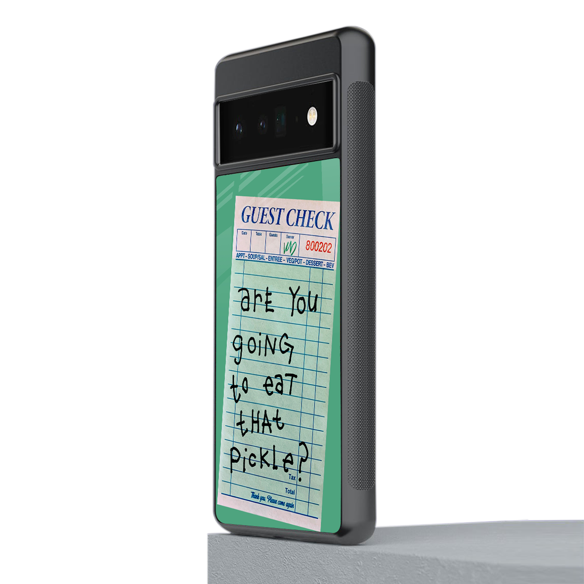 eat that pickle back phone cover | glass case for google pixel 6 pro