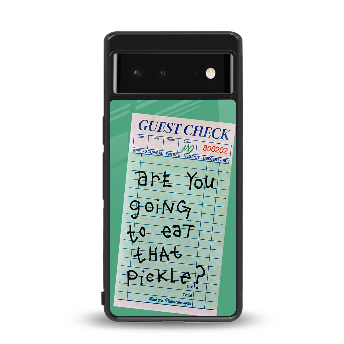 eat that pickle back phone cover | glass case for google pixel 6