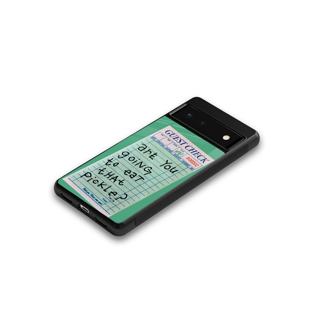 eat that pickle back phone cover | glass case for google pixel 6