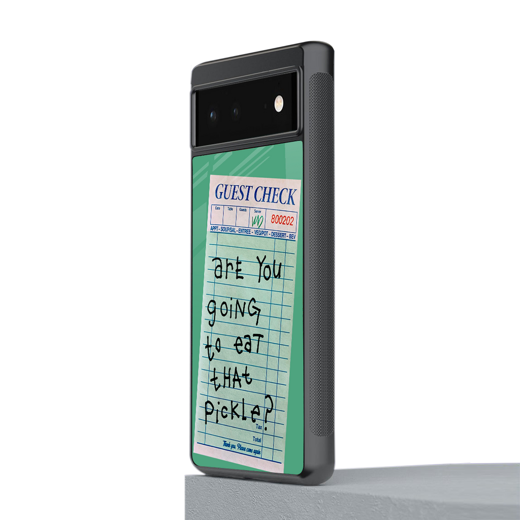 eat that pickle back phone cover | glass case for google pixel 6