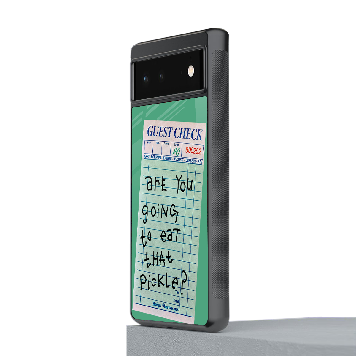 eat that pickle back phone cover | glass case for Google Pixel 6A