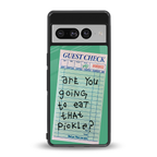 eat that pickle back phone cover | glass case for google pixel 7 pro
