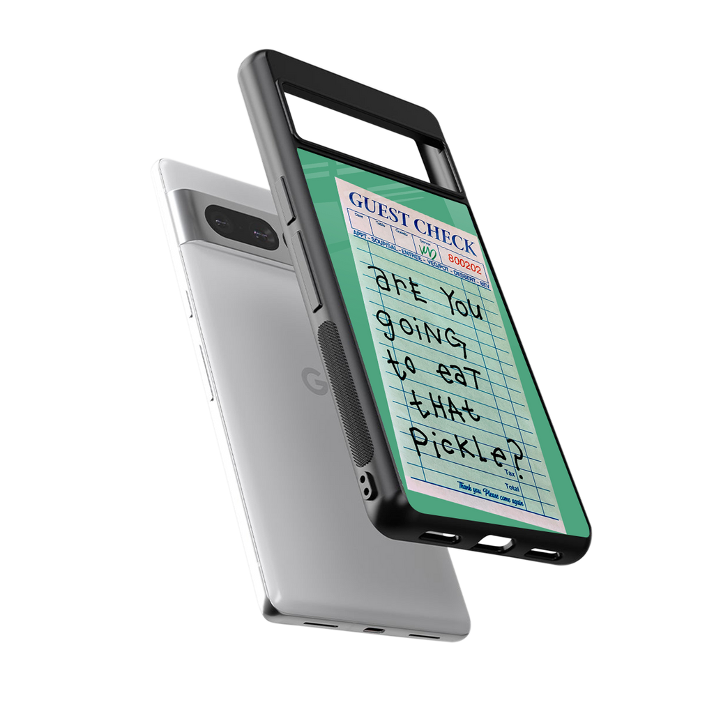 eat that pickle back phone cover | glass case for google pixel 7 pro