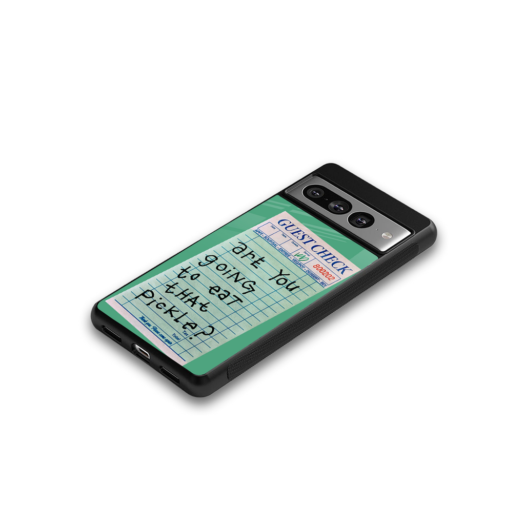 eat that pickle back phone cover | glass case for google pixel 7 pro
