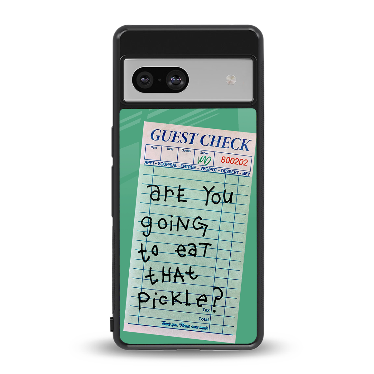 eat that pickle back phone cover | glass case for Google Pixel 7A