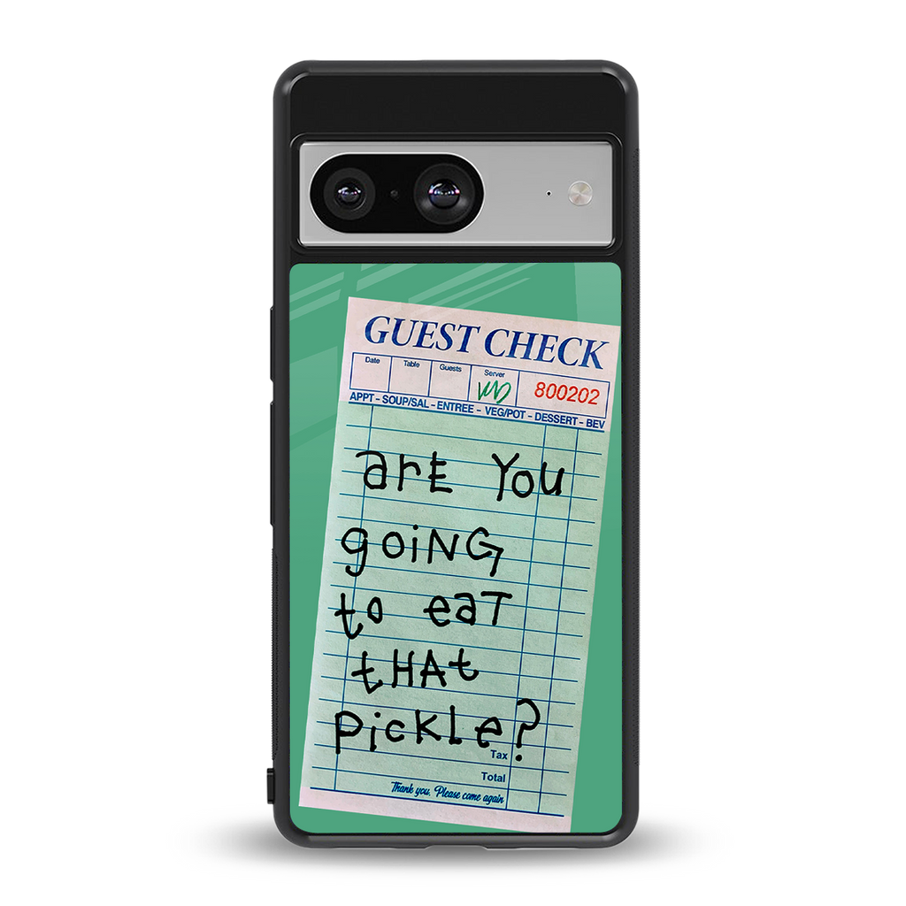 eat that pickle back phone cover | glass case for Google Pixel 8