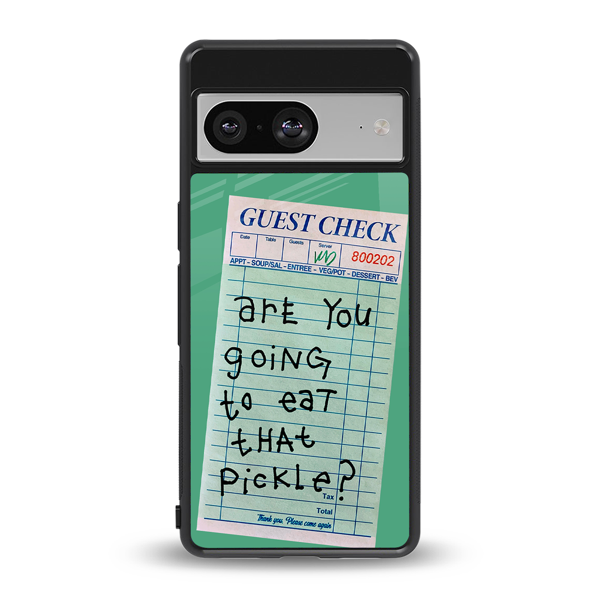 eat that pickle back phone cover | glass case for Google Pixel 8
