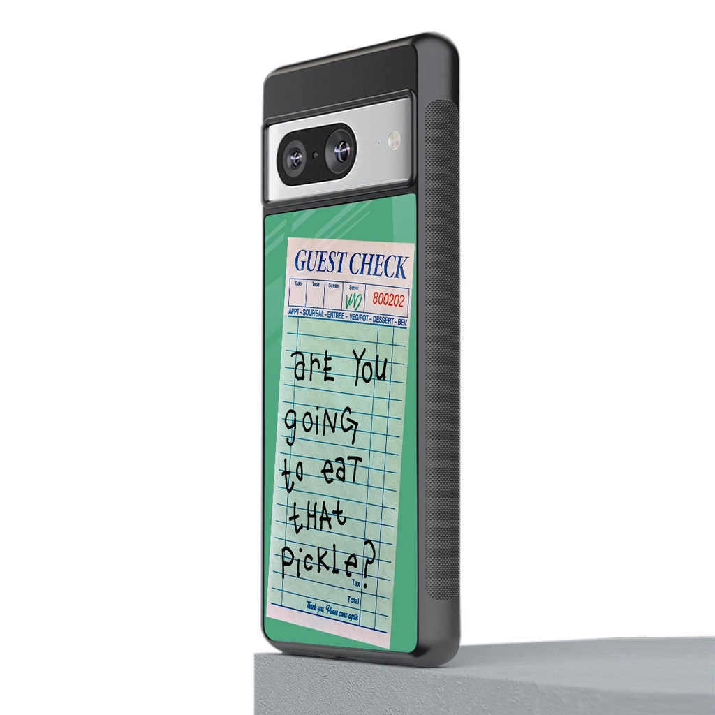 eat that pickle back phone cover | glass case for Google Pixel 8