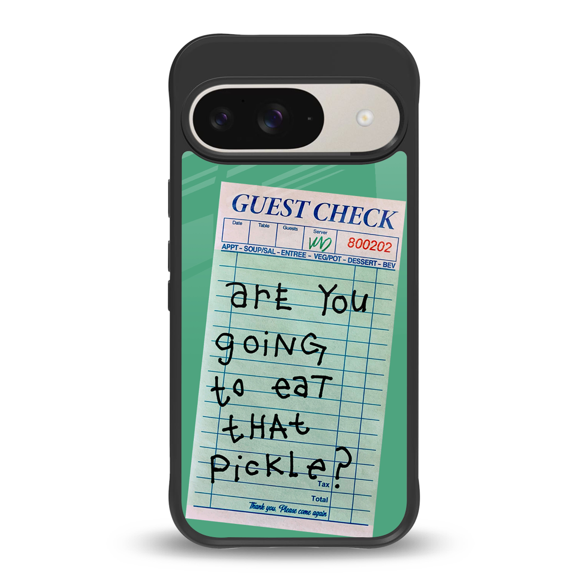 eat that pickle back phone cover | glass case for google pixel 9