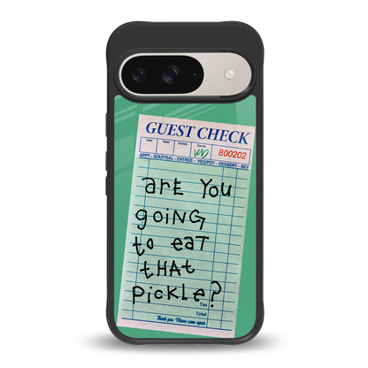 eat that pickle back phone cover | glass case for google pixel 9