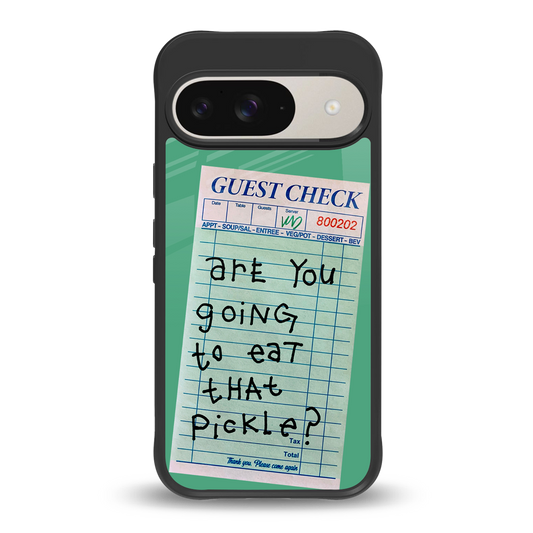eat that pickle back phone cover | glass case for google pixel 9