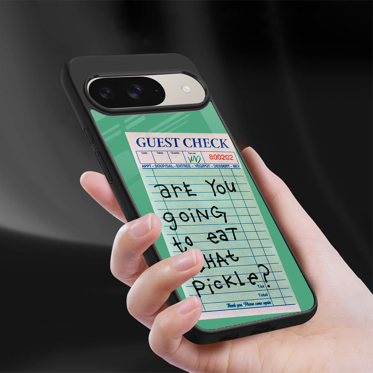 eat that pickle back phone cover | glass case for google pixel 9