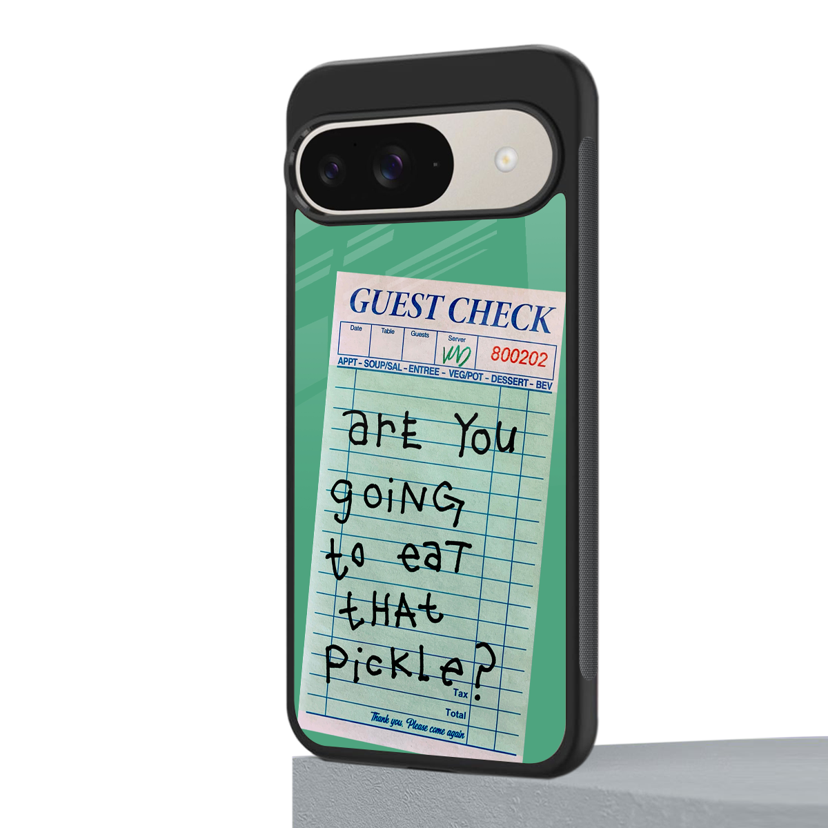 eat that pickle back phone cover | glass case for google pixel 9