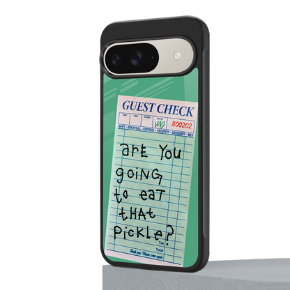 eat that pickle back phone cover | glass case for google pixel 9