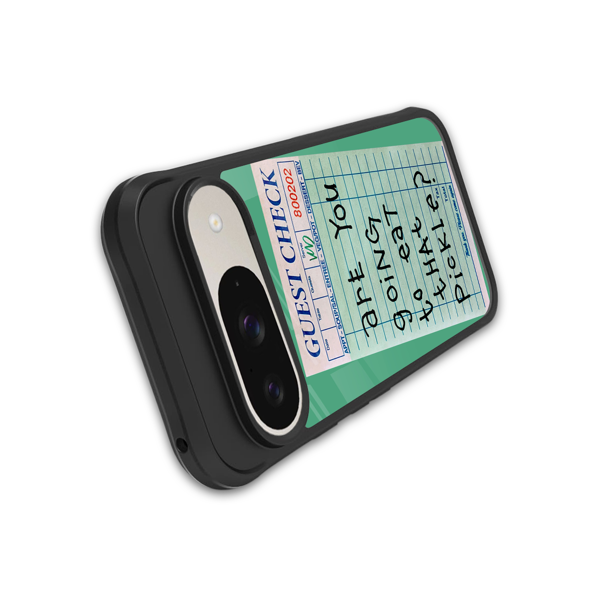 eat that pickle back phone cover | glass case for google pixel 9