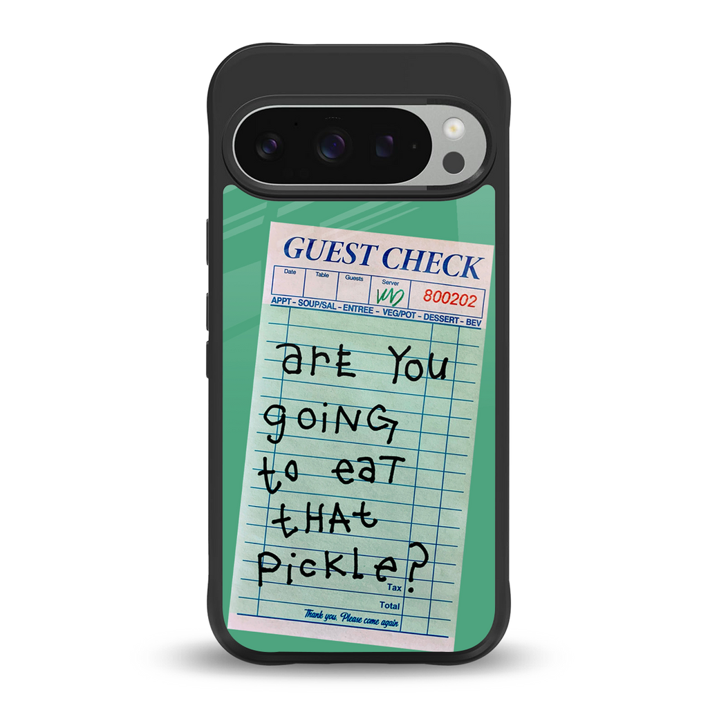 eat that pickle back phone cover | glass case for google pixel 9 pro xl