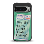 eat that pickle back phone cover | glass case for google pixel 9 pro xl