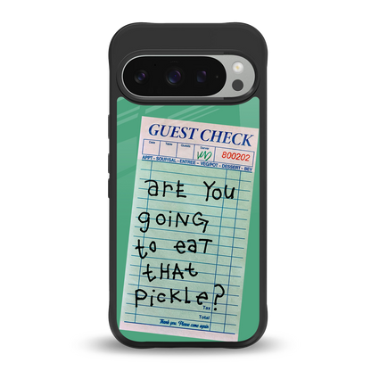 eat that pickle back phone cover | glass case for google pixel 9 pro xl