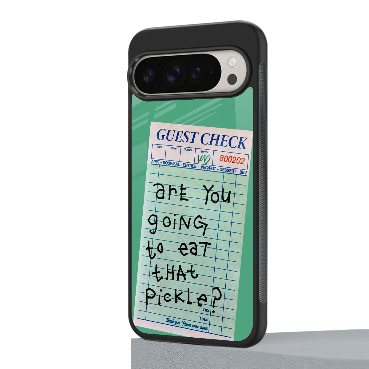 eat that pickle back phone cover | glass case for google pixel 9 pro