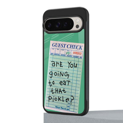 eat that pickle back phone cover | glass case for google pixel 9 pro xl