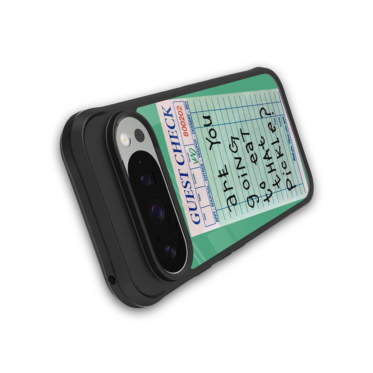 eat that pickle back phone cover | glass case for google pixel 9 pro xl