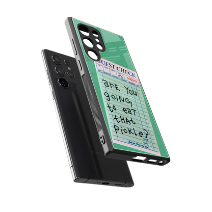eat that pickle back phone cover | glass case for samsung galaxy s23 ultra