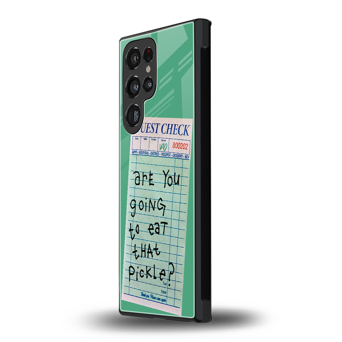 eat that pickle back phone cover | glass case for samsung galaxy s23 ultra