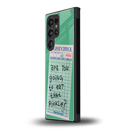 eat that pickle back phone cover | glass case for samsung galaxy s23 ultra