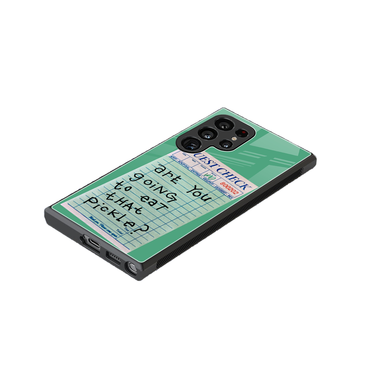 eat that pickle back phone cover | glass case for samsung galaxy s23 ultra