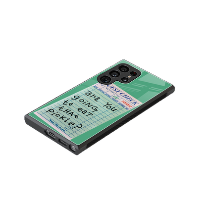 eat that pickle back phone cover | glass case for samsung galaxy s23 ultra