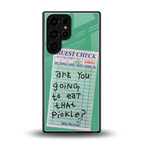 eat that pickle back phone cover | glass case for samsung galaxy s25 ultra