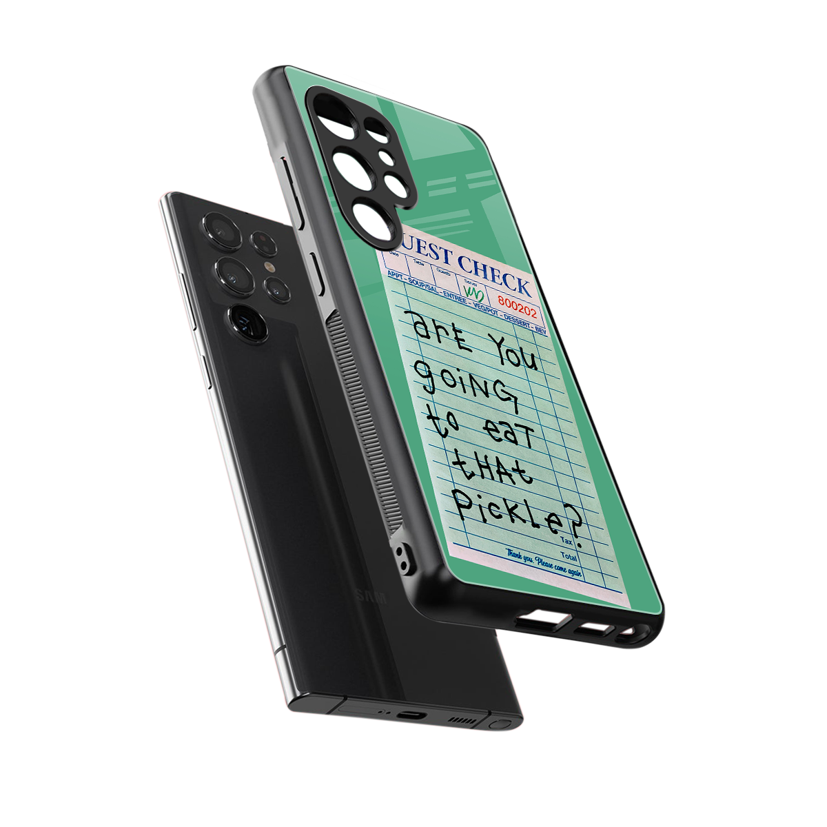 eat that pickle back phone cover | glass case for samsung galaxy s25 ultra