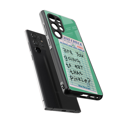 eat that pickle back phone cover | glass case for samsung galaxy s25 ultra
