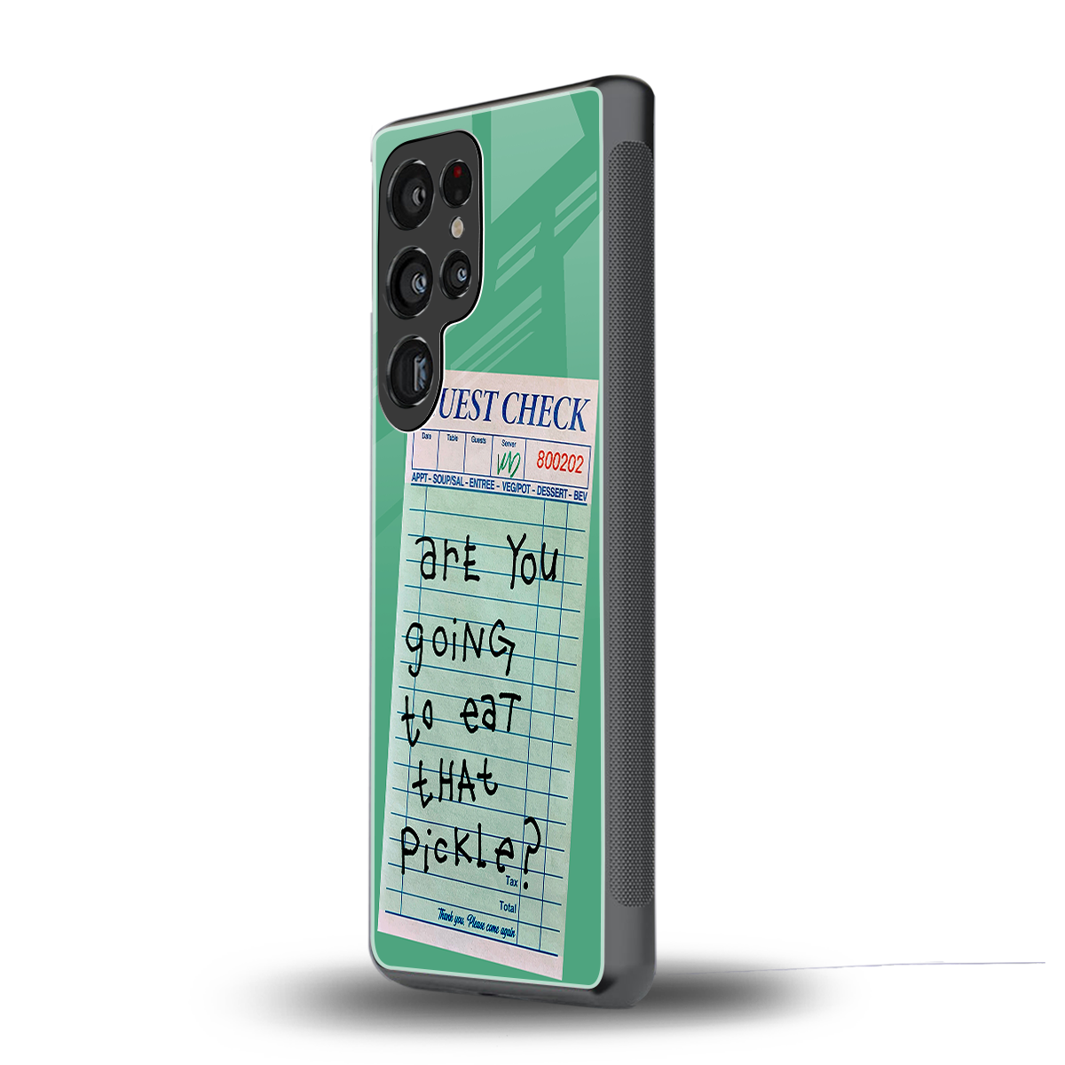 eat that pickle back phone cover | glass case for samsung galaxy s25 ultra