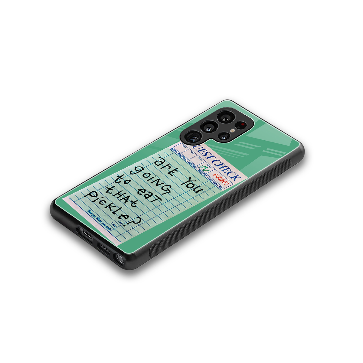 eat that pickle back phone cover | glass case for samsung galaxy s25 ultra