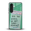 eat that pickle back phone cover | glass case for samsung galaxy s24 fe