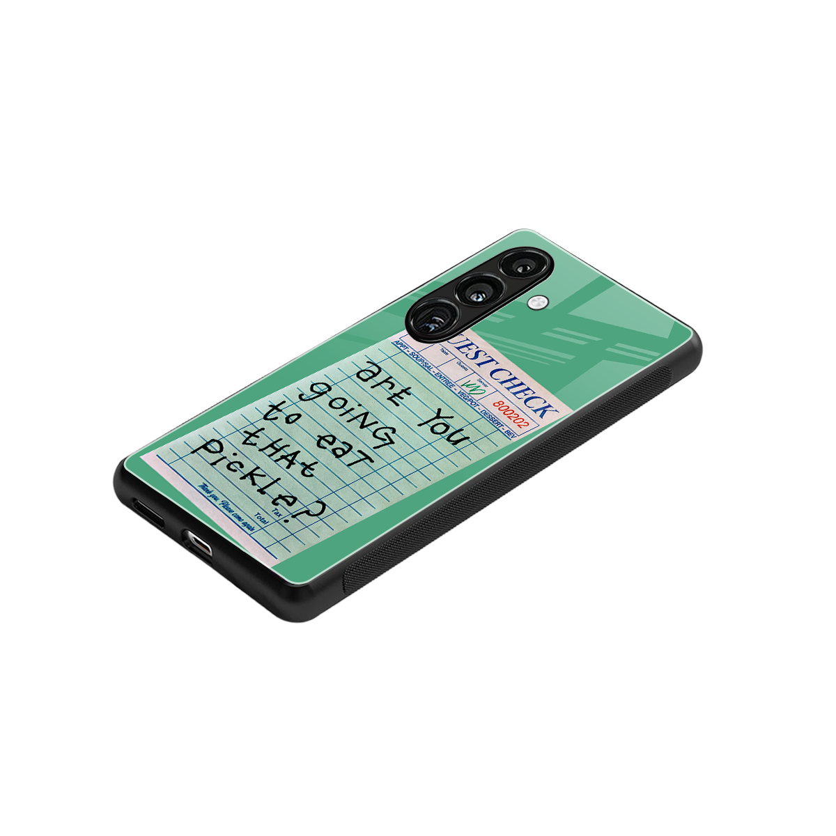eat that pickle back phone cover | glass case for samsung galaxy s25 plus