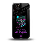 eat your school back phone cover | glass case for iphone 15 plus