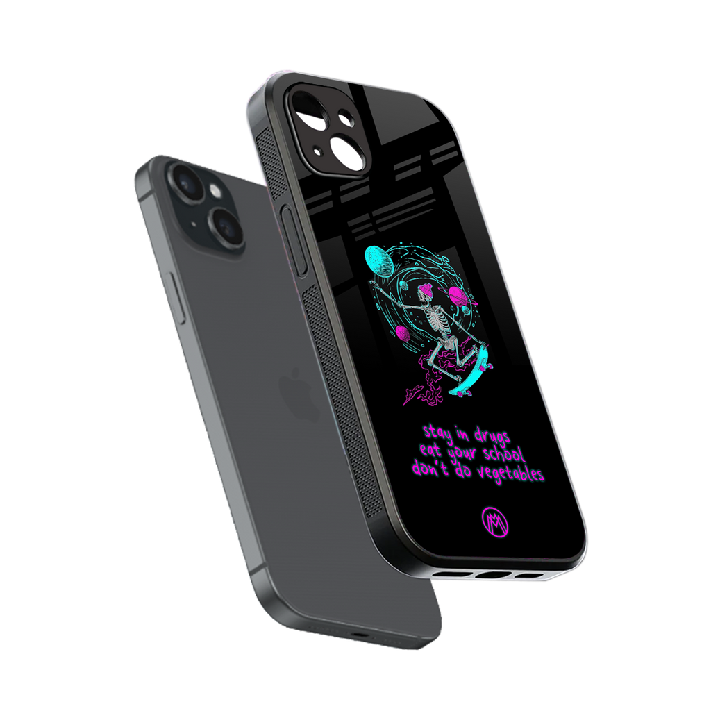 eat your school back phone cover | glass case for iphone 14 plus