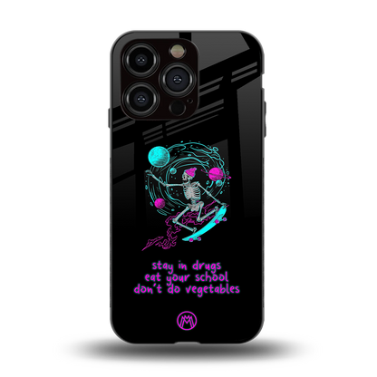 eat your school back phone cover | glass case for iphone 15 pro