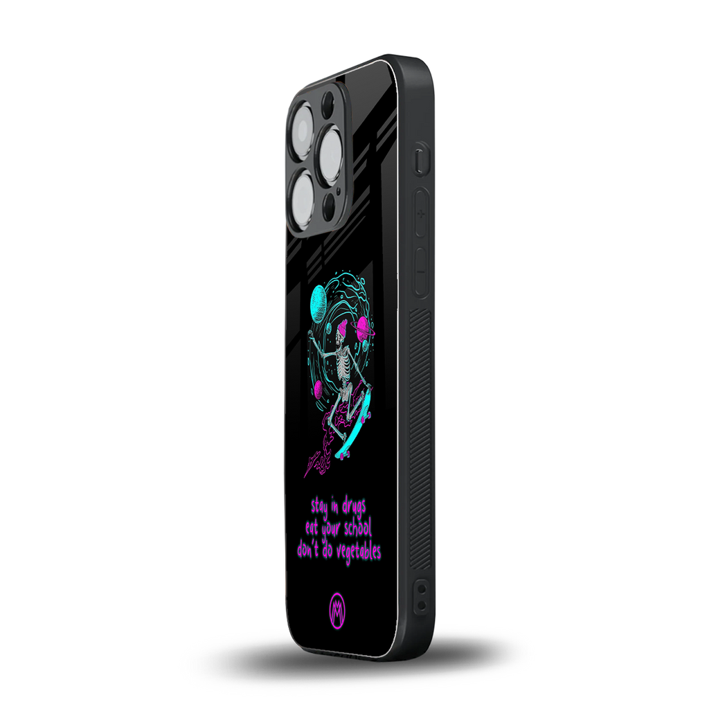 eat your school back phone cover | glass case for iphone 15 pro