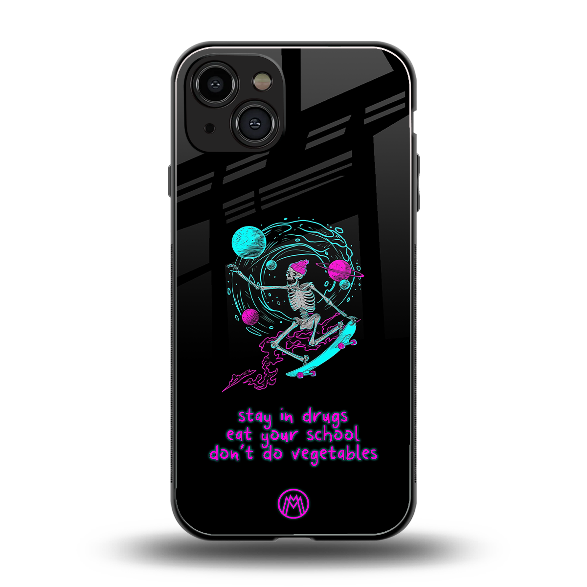 eat your school back phone cover | glass case for iphone 15